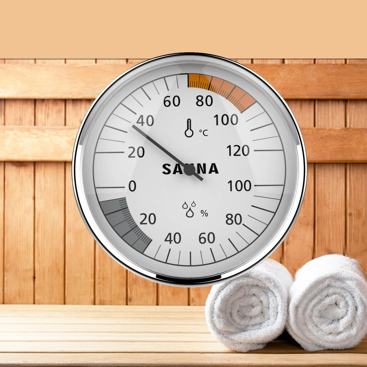 Dial Sauna Hygrometer Thermometer – Room Temp & Humidity Gauge Sauna Hygrometer Thermometer Axl