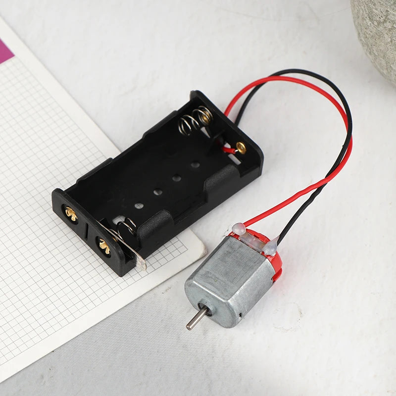 130 Motor Kit with Battery Case & Switch – 16500 RPM DIY DIY Motor Circuit Kit Axl