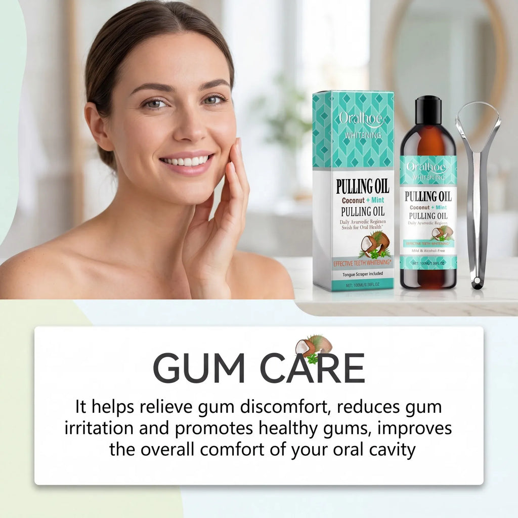 Coconut Mint Oil Pulling Mouthwash 100ml – Alcohol-Free Oral Care Oil Pulling Mouthwash Axl