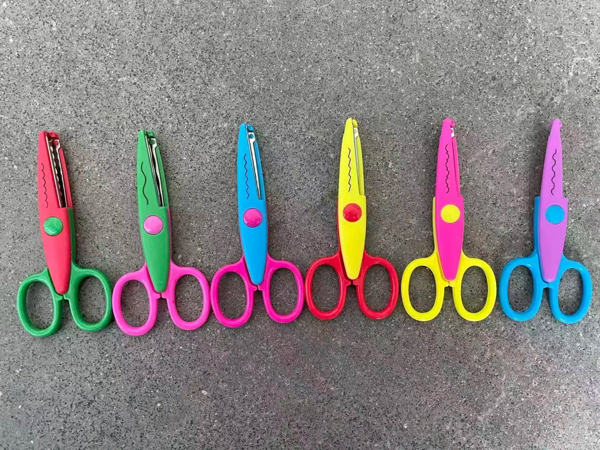 DIY Decorative Lace Scissors – Safe Art Craft Scissors for Kids Decorative Craft Scissors Axl 6 pcs craft scissor