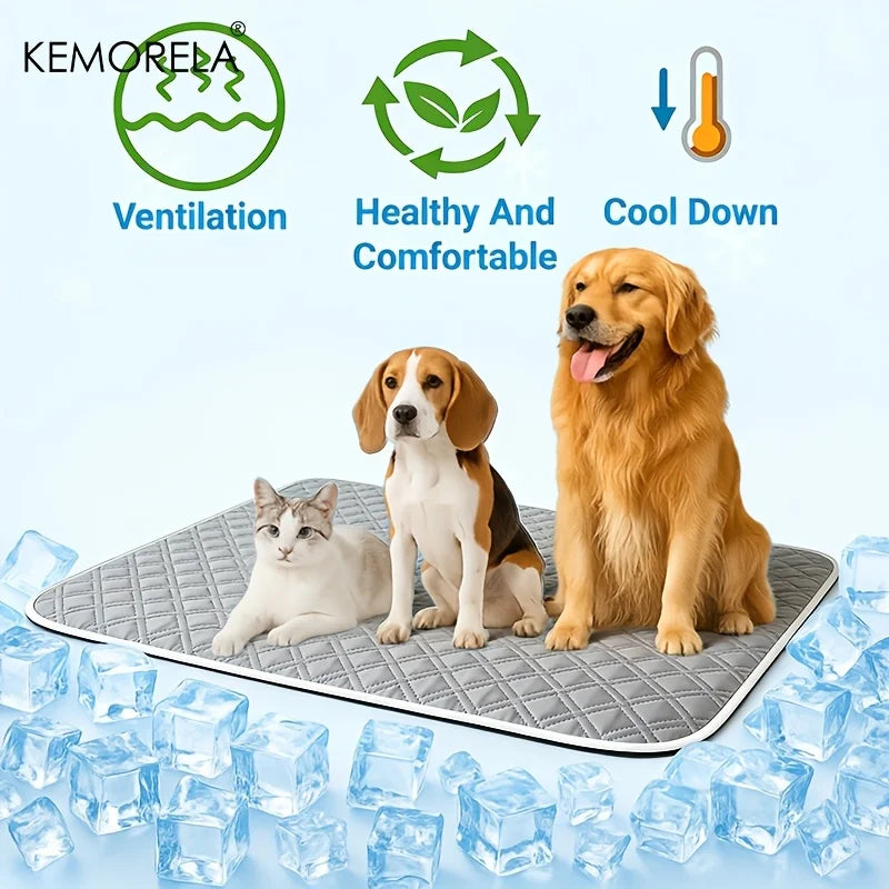KEMORELA 3-Piece Washable Pet Cooling Pad – Dogs & Cats Pet Cooling Mat Axl