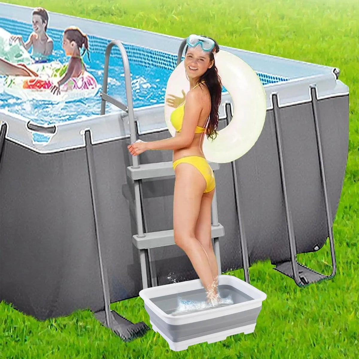 Foldable Foot Wash Basin – Portable Pool & Outdoor Foot Tub Foldable Foot Basin Axl