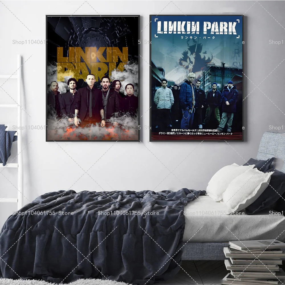 Rock Band Wall Poster – Self-Adhesive Waterproof Art Sticker Wall Art Poster Axl