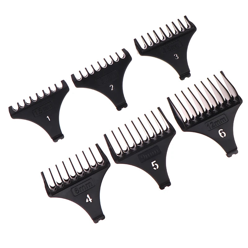 6-Pc Hair Trimmer Guide Comb Set – T9 Blade Guards 1.5–12mm Trimmer Guide Combs Axl