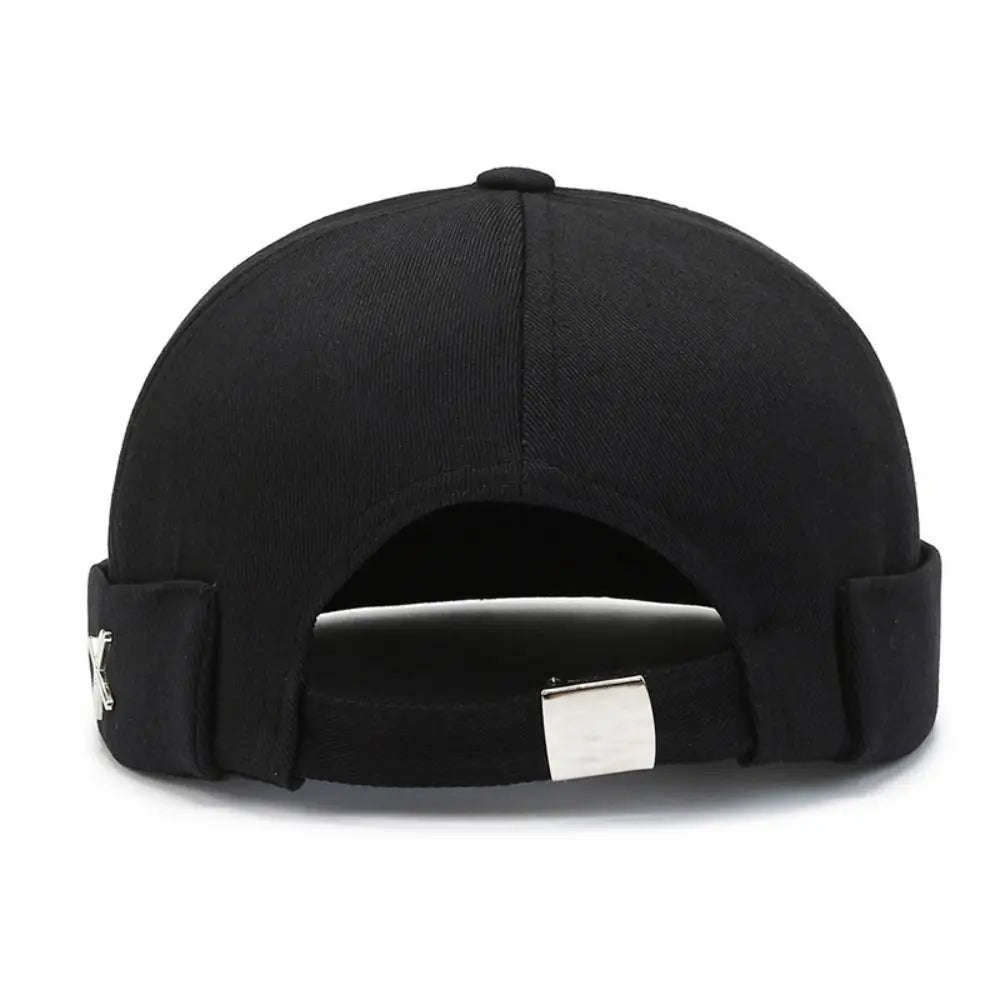 Vintage Washed Cotton Brimless Docker Cap – Unisex Dome Hat Brimless Docker Cap Axl