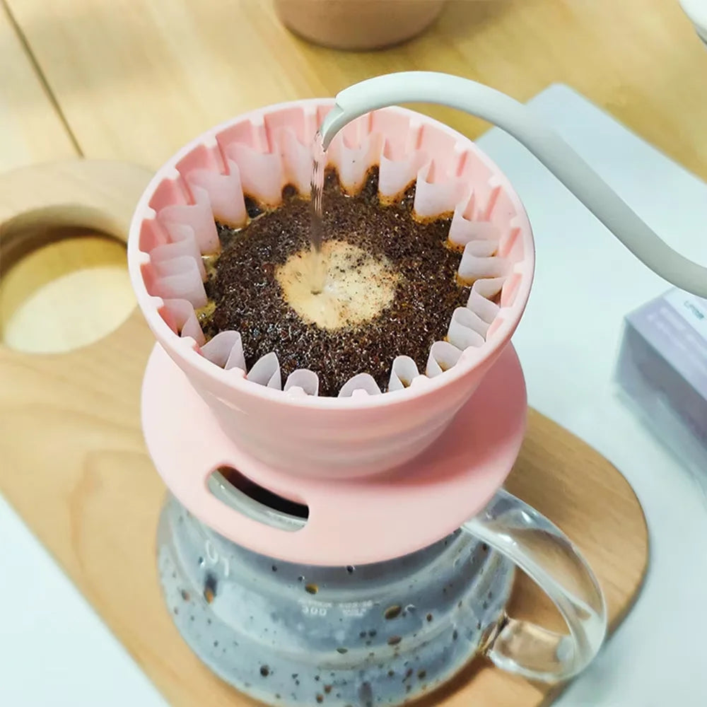Collapsible Silicone Pour Over Coffee Dripper for Travel & Camping Coffee Dripper Axl