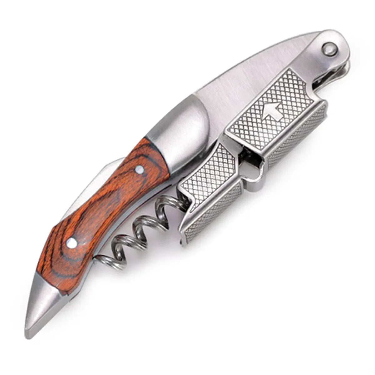 Leeseph Double Hinged Wine Opener – Stainless Steel Corkscrew Wine Corkscrew Opener Axl O