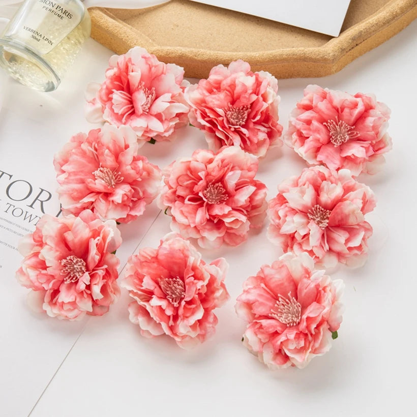 Silk Peony Artificial Flower Heads 10/30 Pcs – Wedding & Home Décor Artificial Flower Heads Axl color 14 10pieces