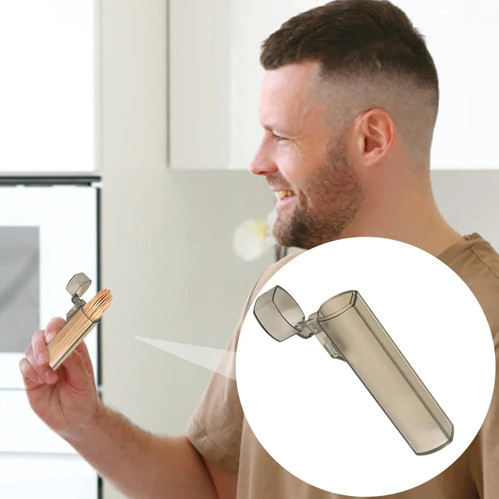 Clear Portable Toothpick Holder with Lid | Travel & Table Toothpick Holder Axl
