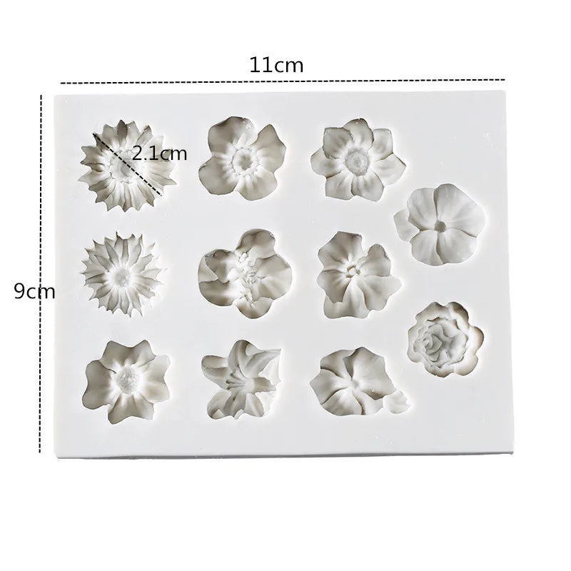 Sunflower Rose Silicone Mold – 3D Cake & Chocolate DIY Tool Silicone Baking Mold Axl