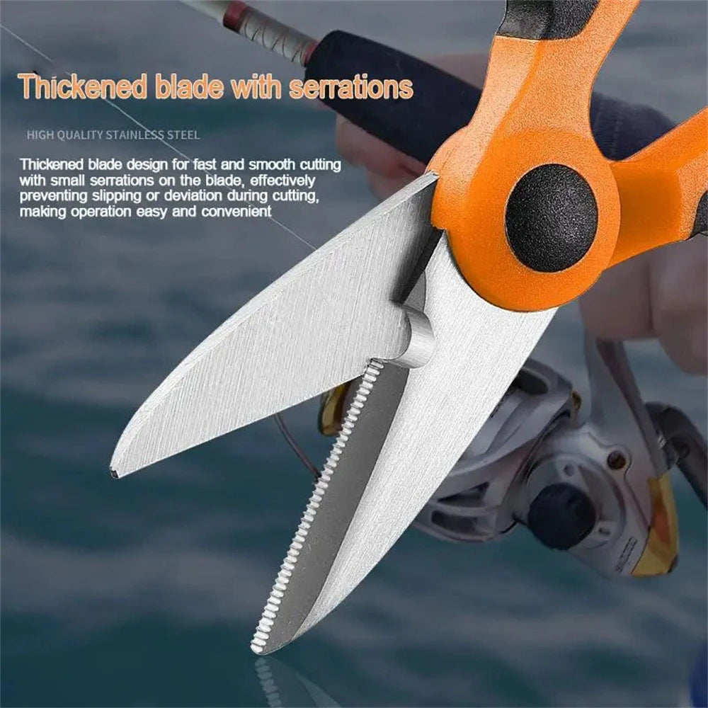 Stainless Steel Multi-Purpose Scissors – Fabric, Wire & Fishing Multi-Purpose Scissors Axl