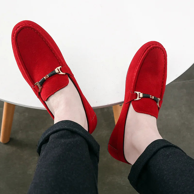 Men's Corduroy Slip-On Loafers – Soft Casual Flat Shoes Men's Slip-On Loafers Axl