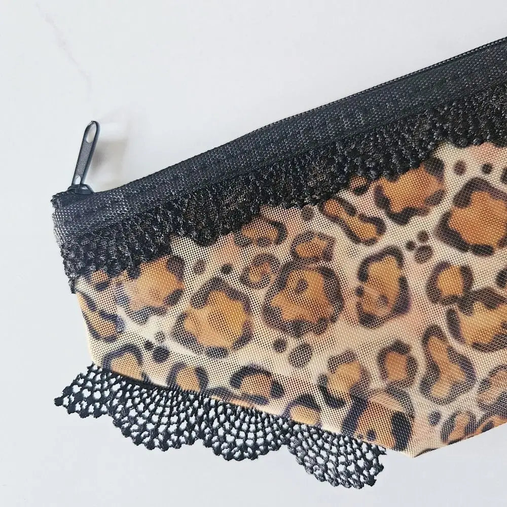 Y2K Briefs Shape Cosmetic Bag – Mesh Lace Makeup Pouch Cosmetic Makeup Bag Axl
