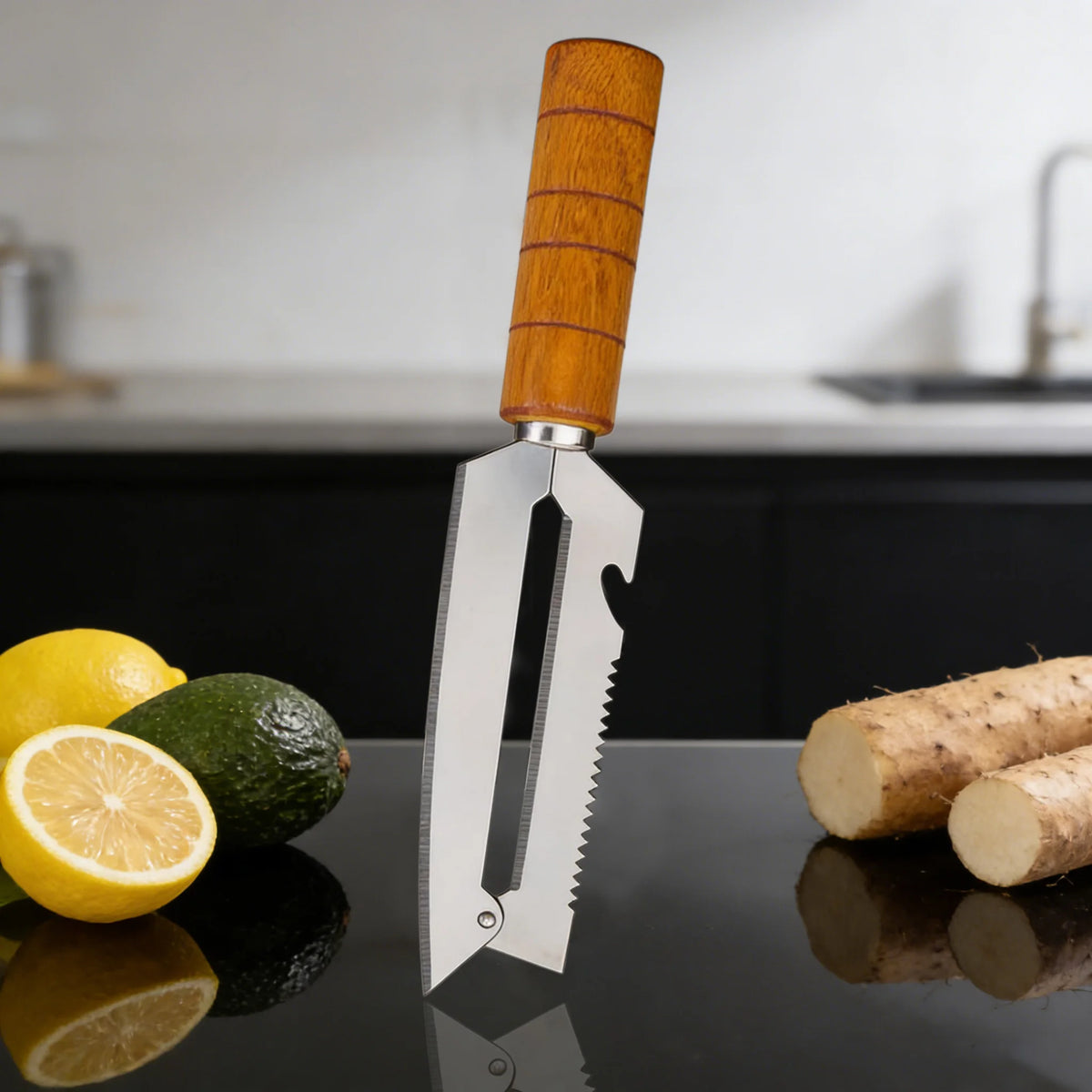 Sugarcane Peeler & Fruit Knife – Sharp Stainless Steel Tool Fruit Peeler Knife Axl