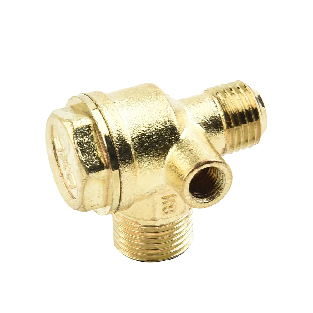 Zinc Alloy 3-Port Check Valve for Air Compressor | Male Thread Air Compressor Valve Axl