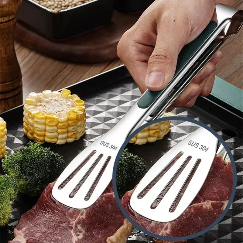 Stainless Steel Non-Slip Food Tongs – BBQ, Grill & Kitchen Kitchen Food Tongs Axl