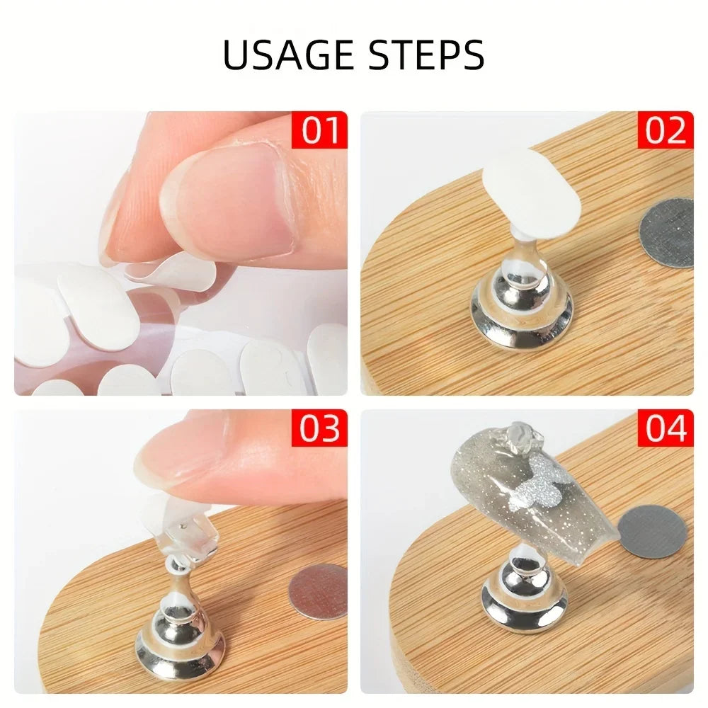 Nail Art Display Board Adhesive Clay – Practice Stand Holder Nail Art Accessory Axl
