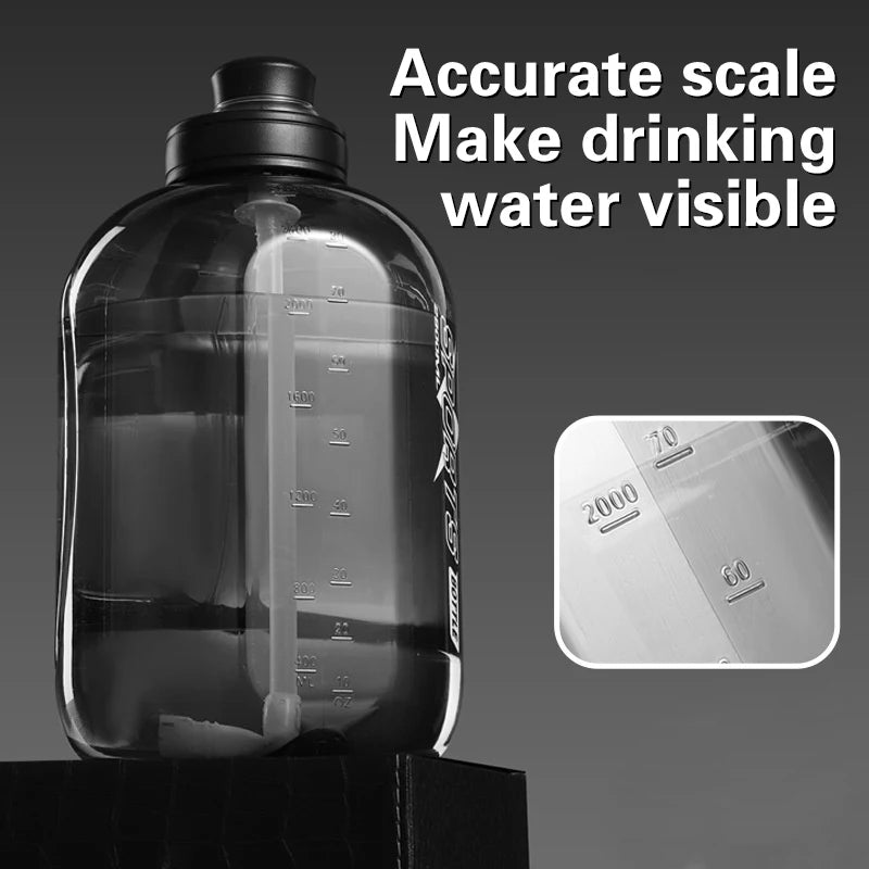 Large Sports Water Bottle 1.8L/2.8L BPA-Free with Straw & Handle Sports Water Bottle Axl
