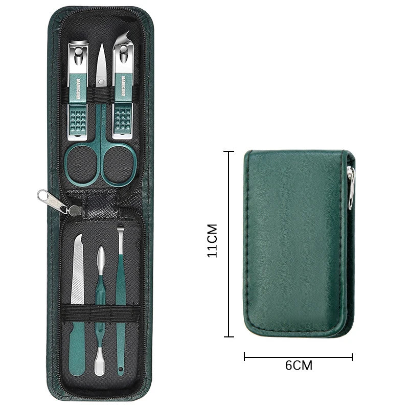 6-Piece Stainless Steel Manicure & Pedicure Set | Nail Clipper Kit Manicure Pedicure Set Axl