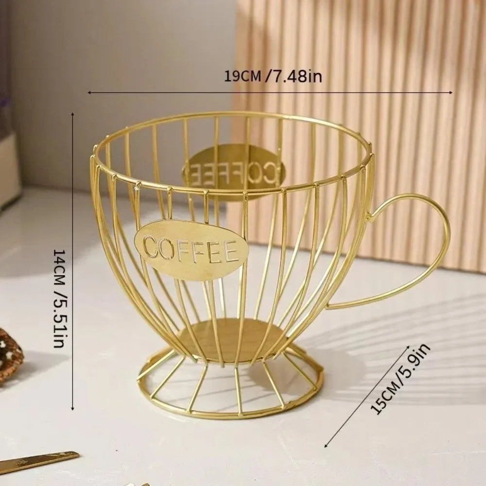 Large Capacity Coffee Pod Holder & Capsule Organizer Coffee Pod Organizer Axl Gold