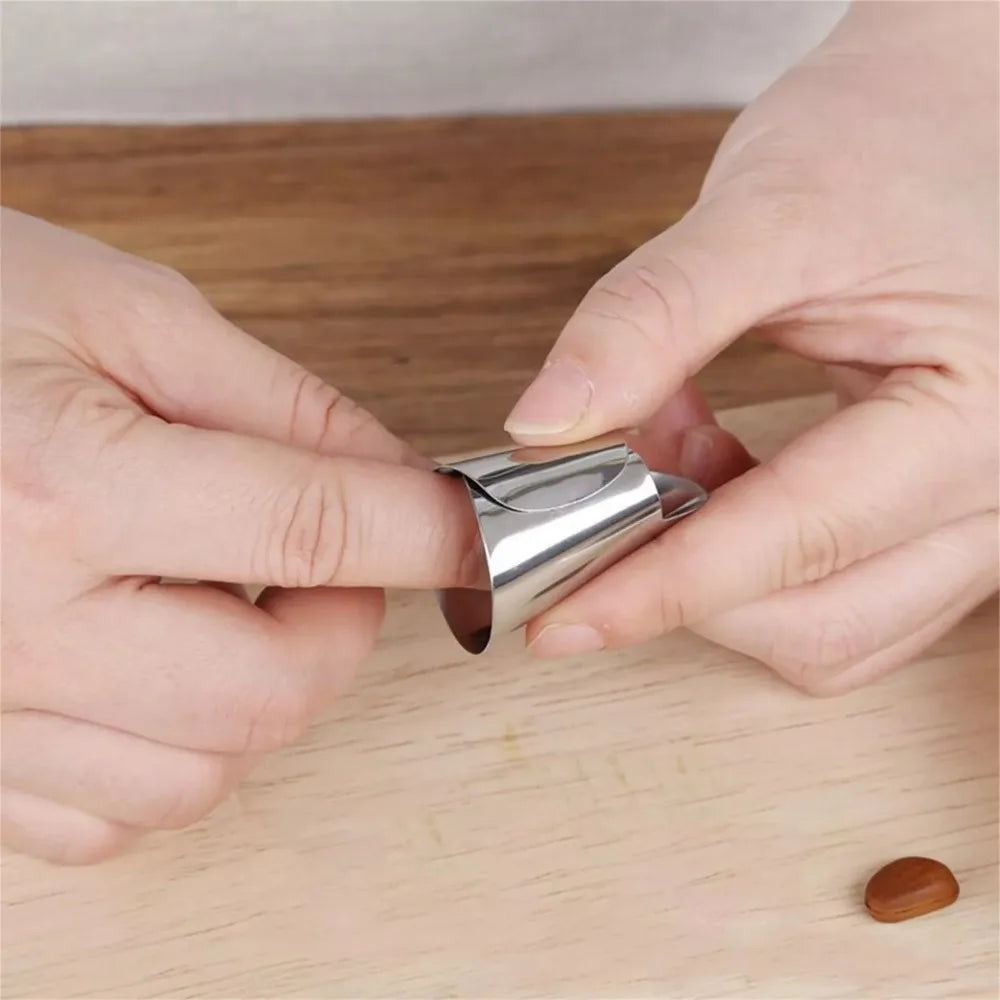 Stainless Steel Finger Protector Set – 5pc Kitchen Cut Guard Kitchen Finger Guard Axl