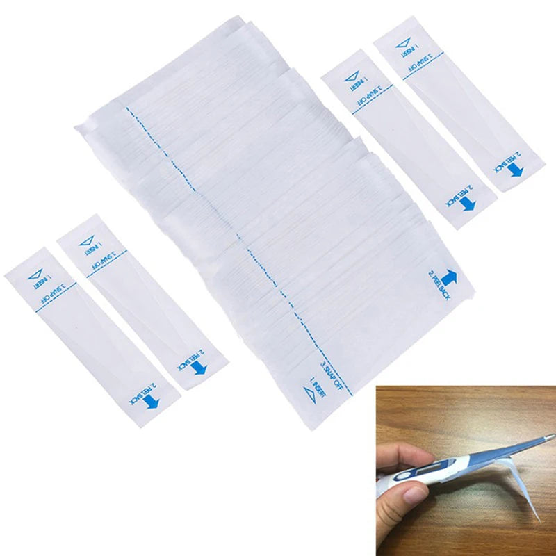 100-Pack Disposable Thermometer Probe Covers | PE Protectors Probe Cover Set Axl