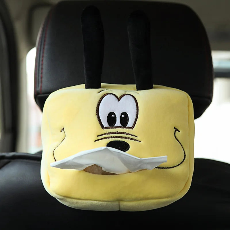Cartoon Plush Tissue Box Holder – Car Armrest & Backseat Cover Car Tissue Holder Axl A2