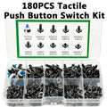 180PCS Micro Tactile Push Button Switch Kit – 10 Types 6x6mm Tactile Switch Kit Axl Default Title