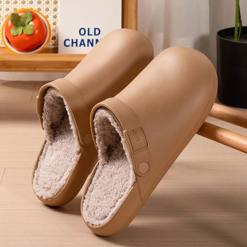 Women's Non-Slip Suede Indoor Slippers – Cozy & Lightweight Indoor Slippers Axl Khaki 38-39