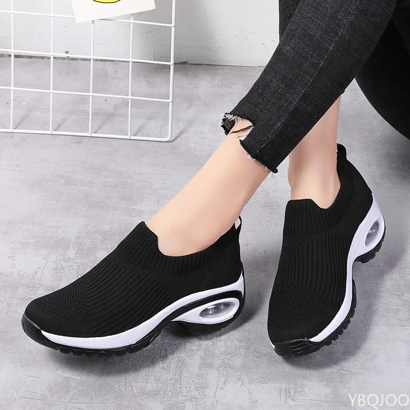 Women's Breathable Mesh Slip-On Sneakers | Wide Size 5–14 Women's Slip-On Sneakers Axl