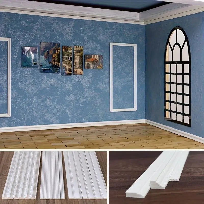Miniature Dollhouse Skirting & Ceiling Trim | DIY Micro Scene Dollhouse Trim Accessory Axl