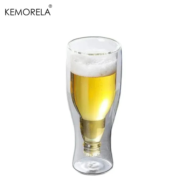KEMORELA Wine Bottle Shaped Glass – Novelty Drinkware Cup Novelty Drinking Glass Axl 420ML