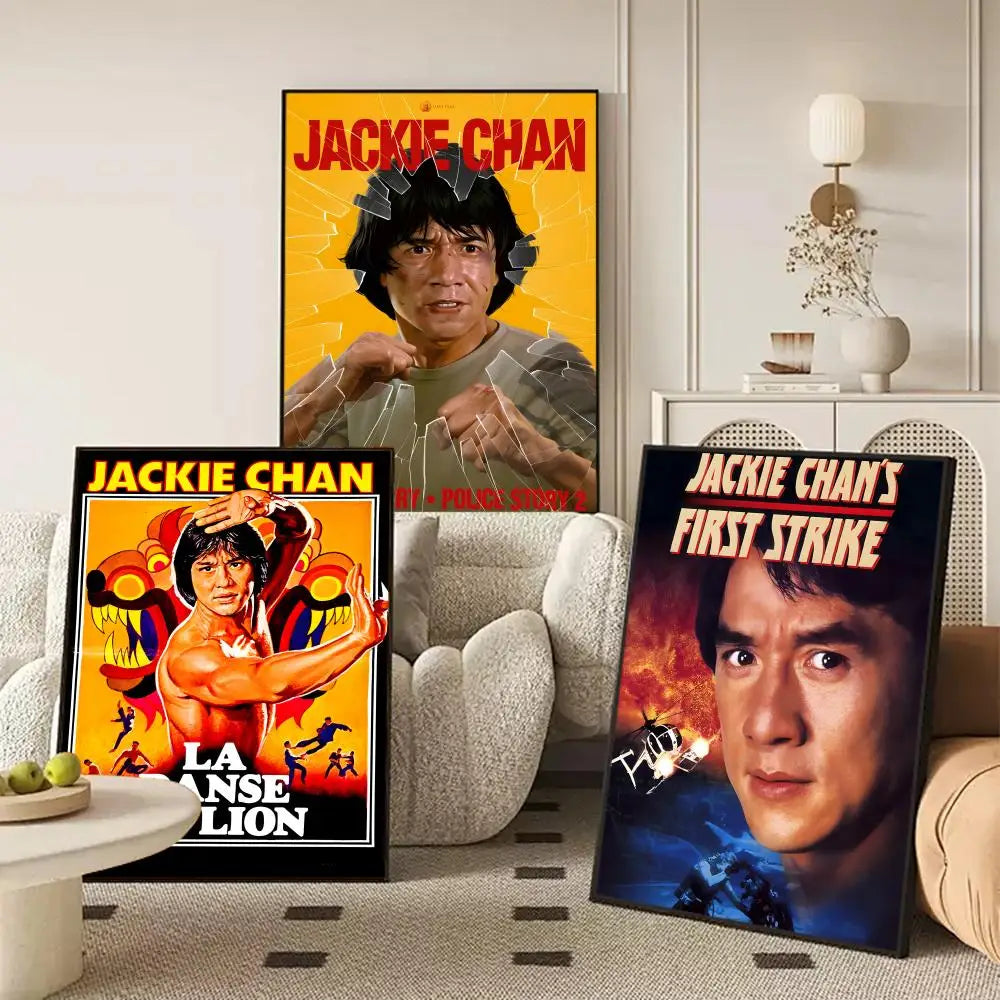 Jackie Chan Kung Fu Wall Poster – Self-Adhesive Art Sticker Wall Art Poster Axl