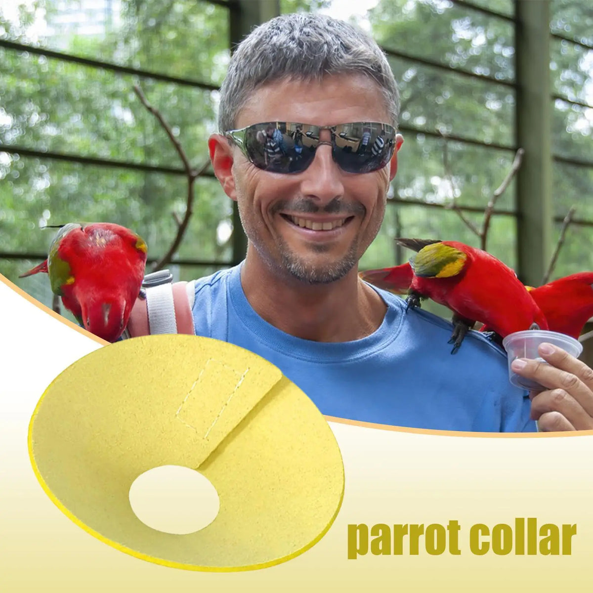 Soft Bird Elizabethan Collar – Cone for Cockatiels & Parrots Bird Protective Collar Axl