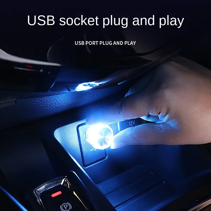 Mini USB LED Car Atmosphere Light – Plug & Play Neon Lamp Car Ambient Light Axl