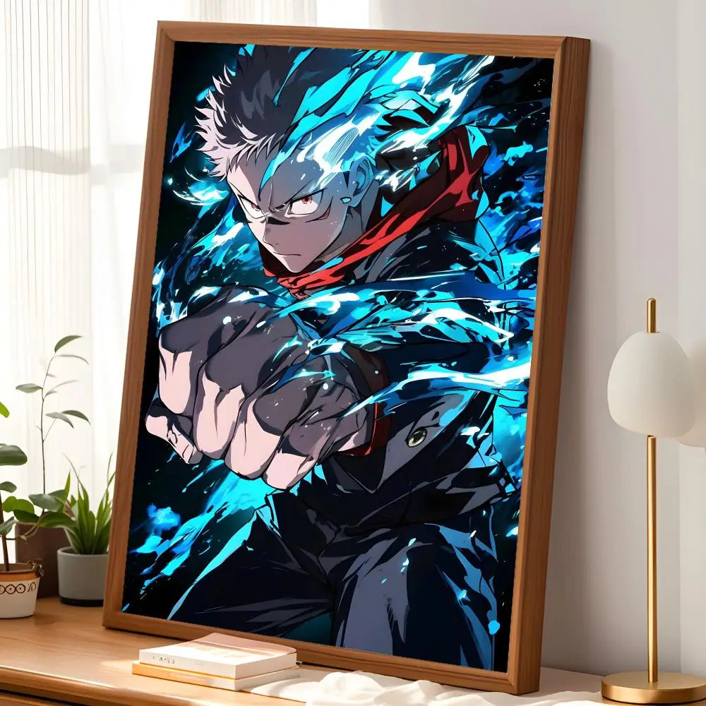 Yuji Itadori Self-Stick Anime Wall Poster – Waterproof HD Art Anime Wall Poster Axl