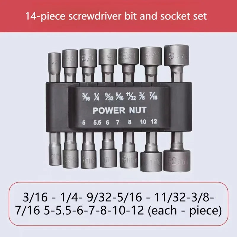 Hex Socket Screwdriver Insert Set – Pneumatic & Manual Tool Bits Socket Screwdriver Set Axl
