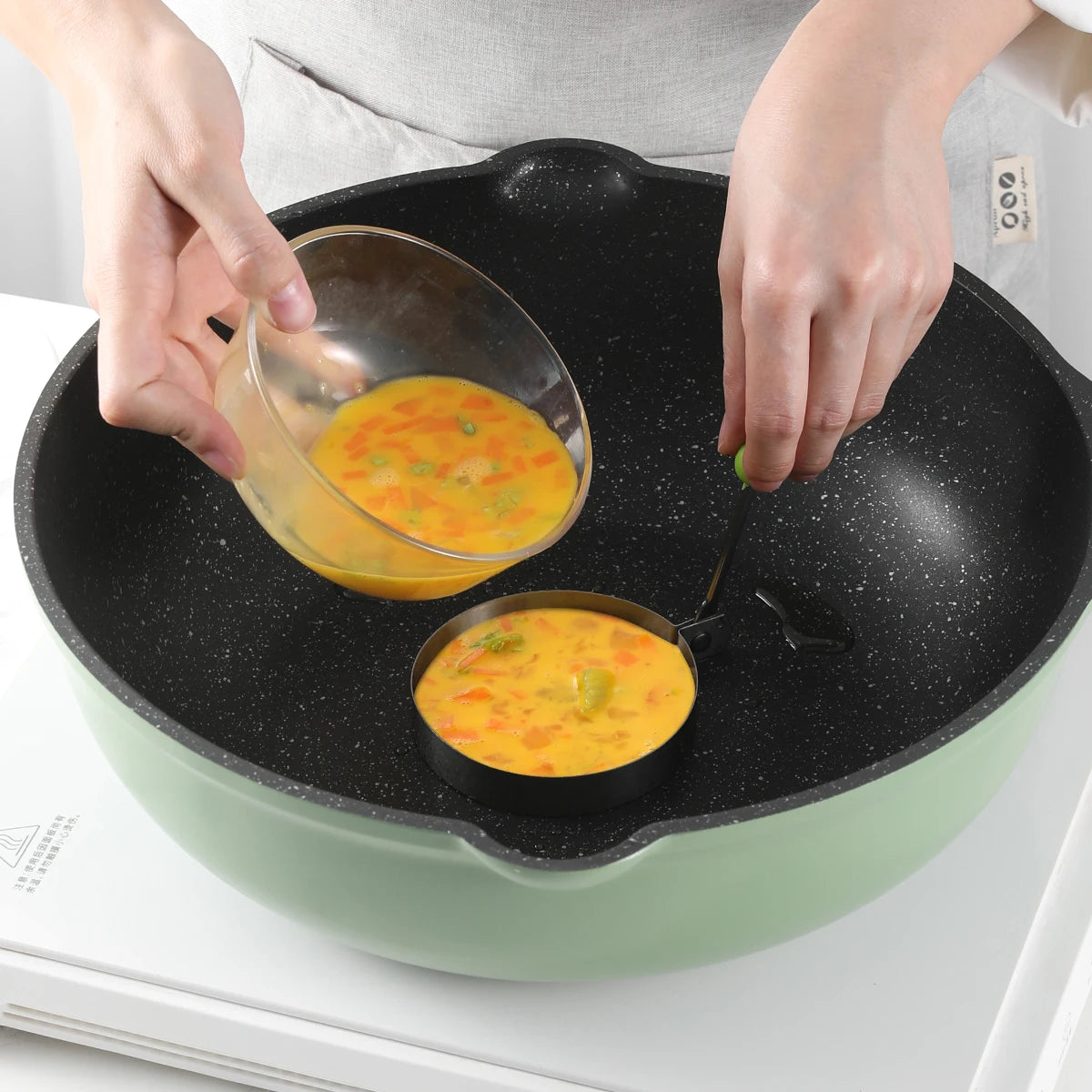 Stainless Steel Egg Ring & Pancake Mold | DIY Breakfast Shaper Egg Ring Mold Axl