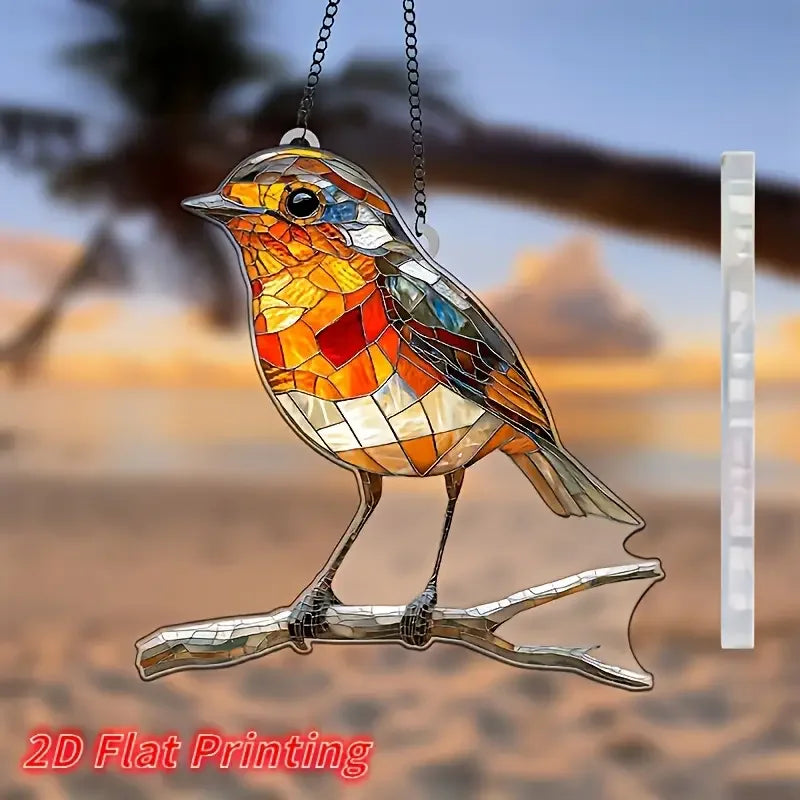 Acrylic Robin Sun Catcher 8x8 – Bird Wall Decor & Gift Acrylic Sun Catcher Axl 1pc