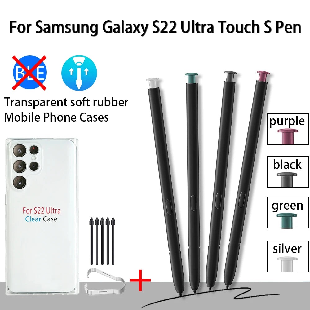 Samsung Galaxy S22 Ultra Stylus Pen, Tip Nibs & TPU Case Phone Stylus & Case Axl