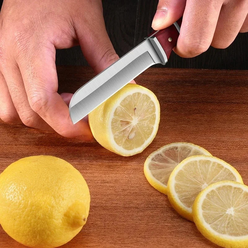 PLYS Stainless Steel Peeler Knife with Wood Handle | 16cm Peeler Knife Axl