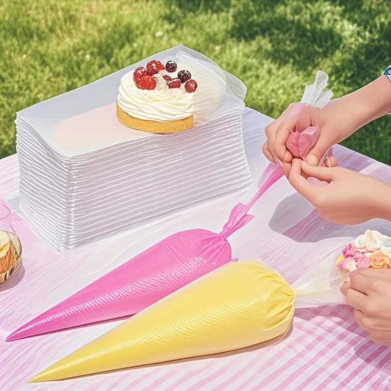 100-Pack Thick Disposable Piping Bags – Cake Decorating Tools Piping Bags Axl