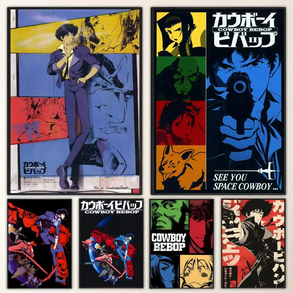 Cowboy Bebop Anime Poster – HD Waterproof Wall Art Decor Anime Wall Poster Axl