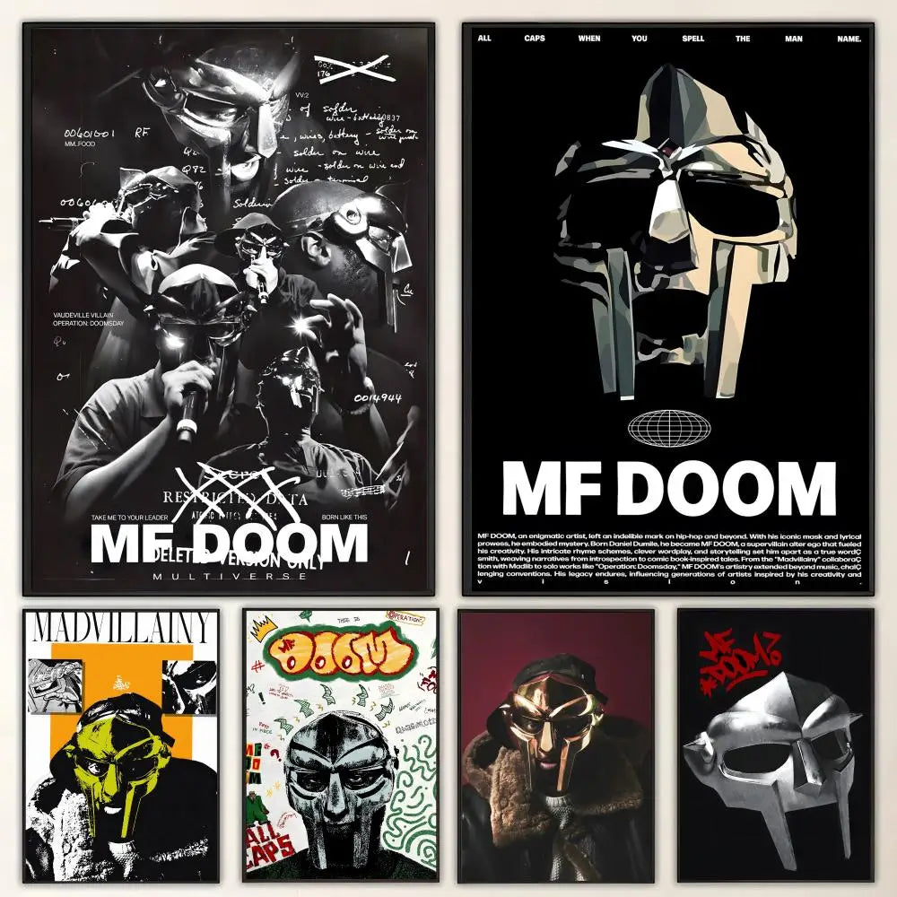 MF DOOM Hip-Hop Poster – HD Art Print Wall Decor Wall Art Poster Axl