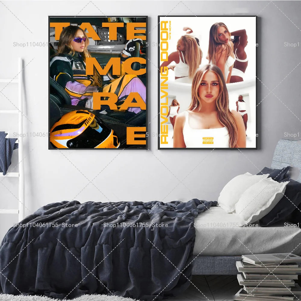 Tate McRae Poster – Waterproof Self-Adhesive Wall Art Print Music Wall Poster Axl