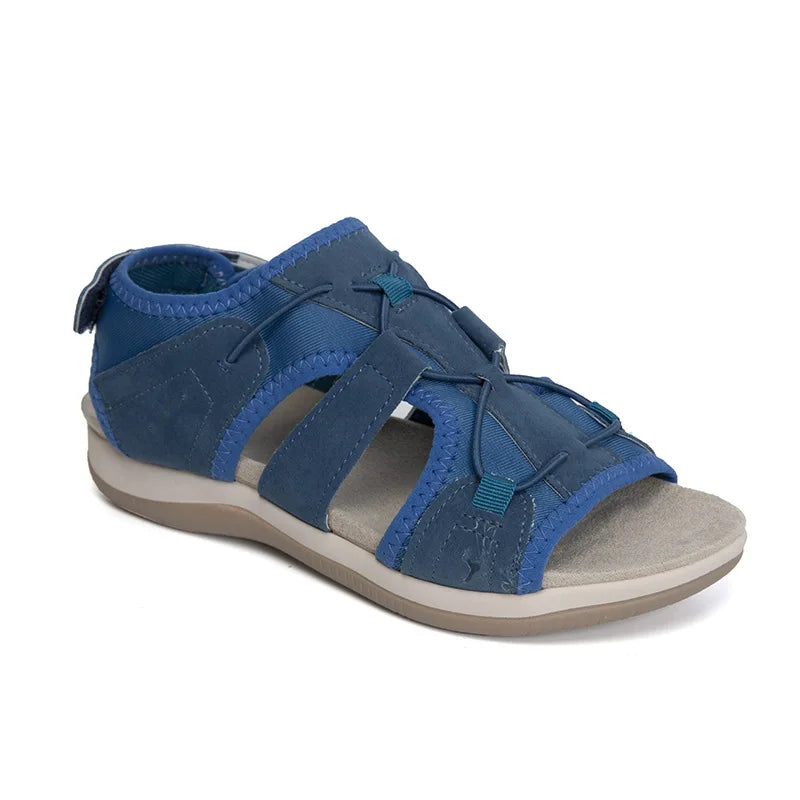 YBQJOO Women's Peep Toe Flat Sandals – Casual Beach Shoes Women's Flat Sandals Axl
