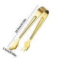 Mini Stainless Steel Serving Tongs – Ice, Sugar & Food Clamp Kitchen Serving Tongs Axl Gold