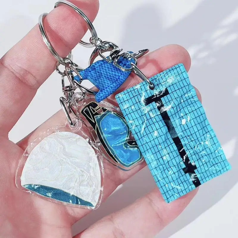Swimming Hat Keychain – Swimmer Gift & Pool Bag Charm Novelty Keychain Axl