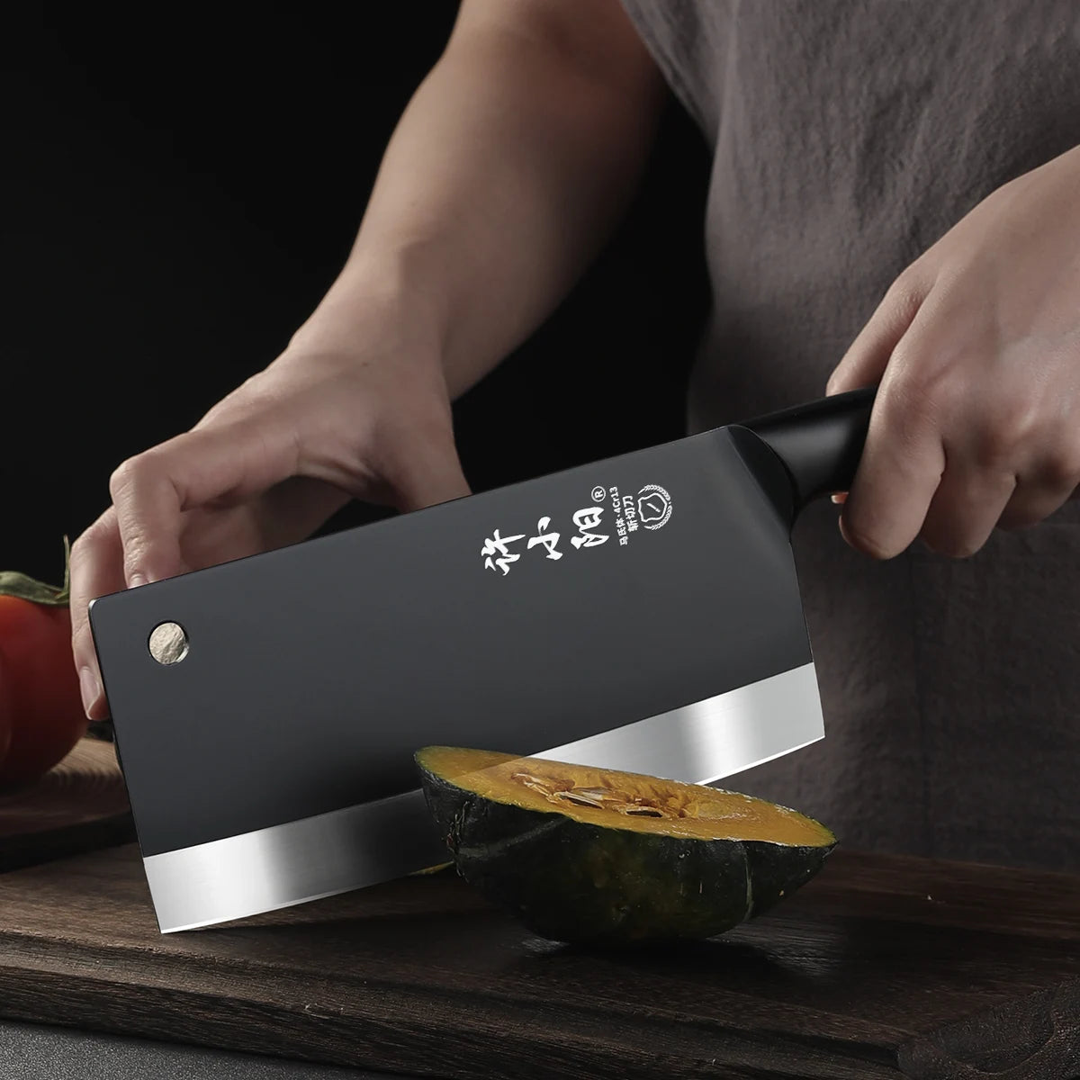 SHENJIU Black Blade All-Steel Chef Knife – Slicing Knife Kitchen Slicing Knife Axl