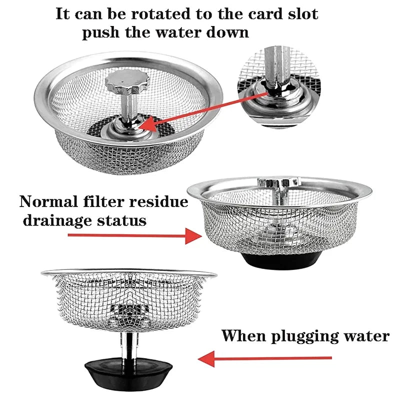 Stainless Steel Sink Strainer & Drain Filter Catcher Sink Drain Strainer Axl